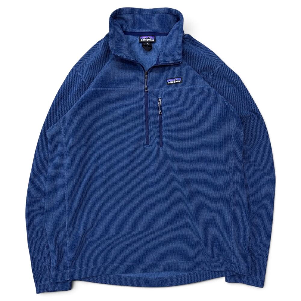 Patagonia Oakes 1/4 Zip Pullover Fleece Jacket Glass Blue Men's XL Fall 15 27325